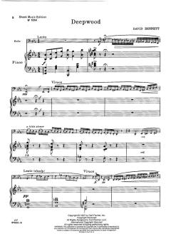 Deepwood von David Bennett für Bassklarinette und Klavier im Alle Noten Shop kaufen