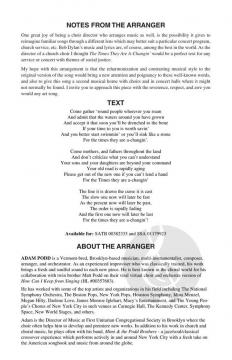 The Times They Are A-Changin' von B. Dylan 