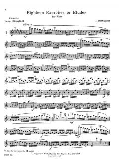 18 Exercises or Etudes for the Flute von Benoit Tranquille Berbiguier 