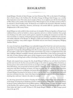 Chevalier von Joseph Bologne 