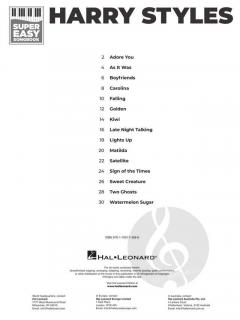 Harry Styles - Super Easy Songbook 