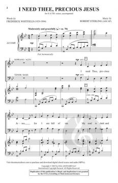 I Need Thee, Precious Jesus 