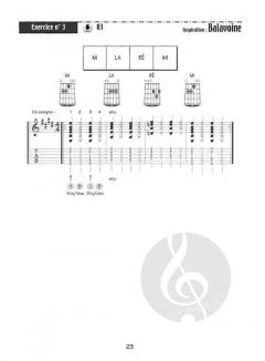 Je m'accompagne facilement à la guitare 