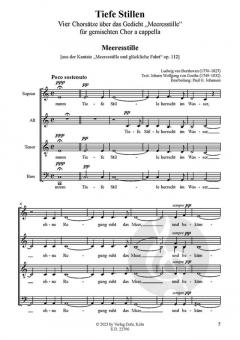 Tiefe Stillen für gemischten Chor a cappella 