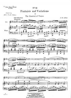 Fantaisie and Variations on 'The Carnival of Venice' von Jean Baptiste Arban 