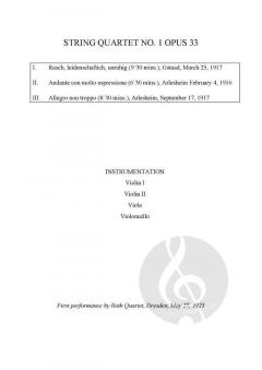 String Quartet no. 1 op. 33 