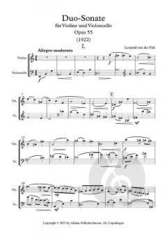 Duo-sonate op. 55 von Leopold van der Pals 