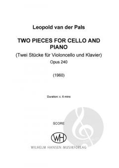 2 pieces op. 240 von Leopold van der Pals 