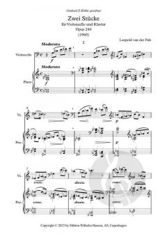 2 pieces op. 240 von Leopold van der Pals 