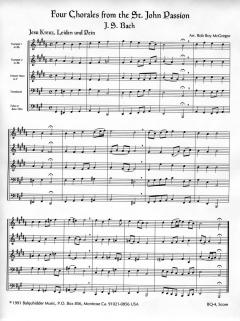 4 Choräle aus der Johannes-Passion (Johann Sebastian Bach) 