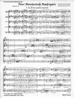 4 Monteverdi Madrigals (Claudio Monteverdi) 