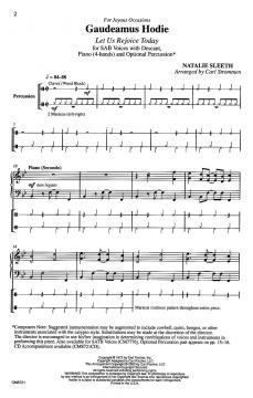 Gaudeamus Hodie (Let Us Rejoice Today) (Natalie Sleeth) 