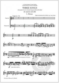 3 Songs op. 34a von Timo-Juhani Kyllönen 