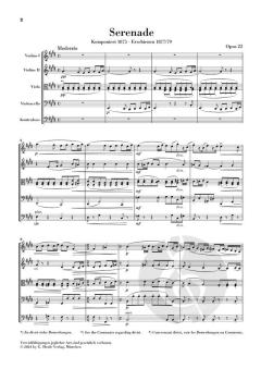 Serenade E-dur op. 22 - Studienpartitur 