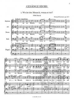 Gesänge Hiobs - Drei Motetten für Chor und Orgel op.60 