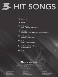 Hit Songs for Five-Finger Piano 