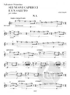 6 nuovi capricci e un saluto von Salvatore Sciarrino 