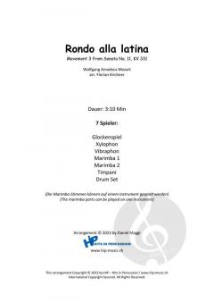 Rondo alla latina von Wolfgang Amadeus Mozart 