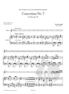 Concertino Nr. 7 G-Dur op. 44 von Leo Portnoff 