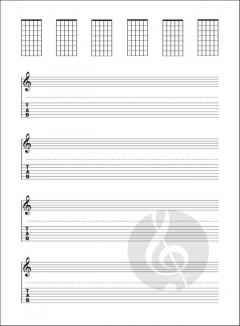 Quaderno di musica chitarra (64 pp. carta bianca) 