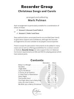 Recorder Group Christmas Songs and Carols (Download) 