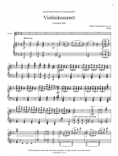 Violinkonzert in einem Satz op.24 von Walter Wachsmuth im Alle Noten Shop kaufen