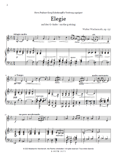 Elegie op. 137 von Walter Wachsmuth im Alle Noten Shop kaufen