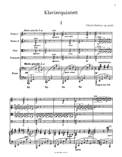 Klavierquintett von Nikolai Karlowitsch Medtner 