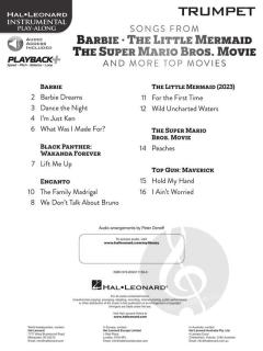 Songs from "Barbie", "The Little Mermaid", "The Super Mario Bros. Movie" 