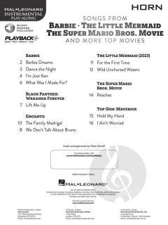 Songs from "Barbie", "The Little Mermaid", "The Super Mario Bros. Movie" 