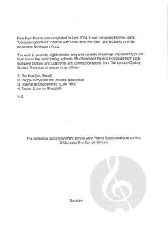 Four New Poems von Howard Skempton 