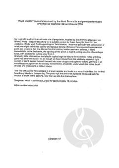 Piano Quintet von Michael Berkeley 