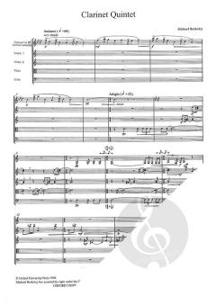 Clarinet Quintet von Michael Berkeley 