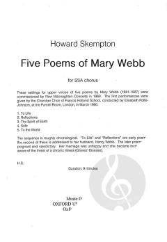 Five Poems of Mary Webb (Download) 