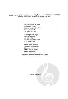 Thou whose birth von Gabriel Jackson 