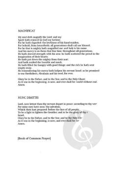 Second Magnificat and Nunc Dimittis (Download) 