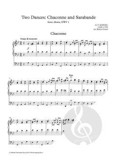 Two Dances: Chaconne and Sarabande from Almira (Download) 