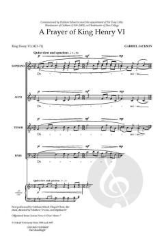 A Prayer of King Henry VI (Download) 