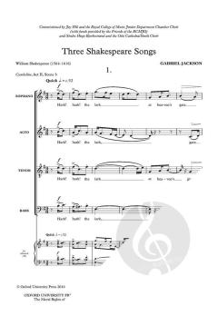 Three Shakespeare Songs (Download) 