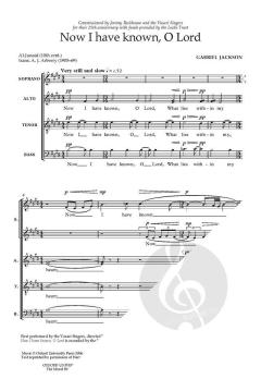 Now I have known, O Lord (Download) 