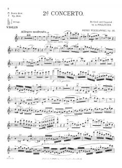 Violinkonzert Nr. 2 d-Moll op. 22 von Henryk Wieniawski im Alle Noten Shop kaufen