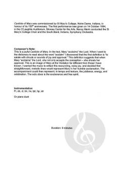 Canticle of Mary von Libby Larsen 