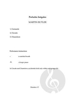Preludes Inégales von Martin Butler 