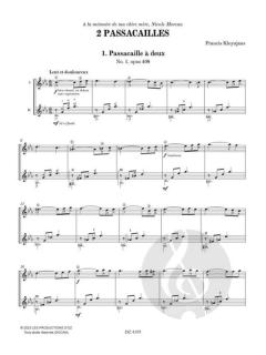 2 Passacailles von Francis Kleynjans 