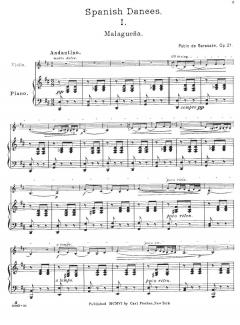 Malaquena From 'Spanish Dances', Op. 21 von Pablo de Sarasate 