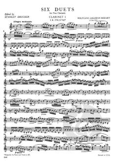 6 Duets Vol. 1 von Wolfgang Amadeus Mozart 