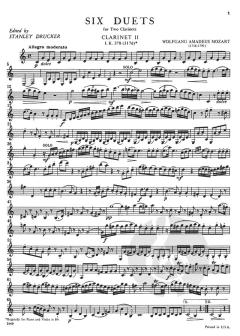 6 Duets Vol. 1 von Wolfgang Amadeus Mozart 