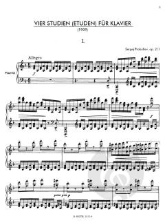 4 Etuden op.2 von Sergei Prokofjew 