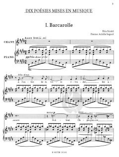 10 Poésies mises en musique von Rita Strohl 