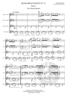 Hungarian Dance N° 11 von Johannes Brahms 